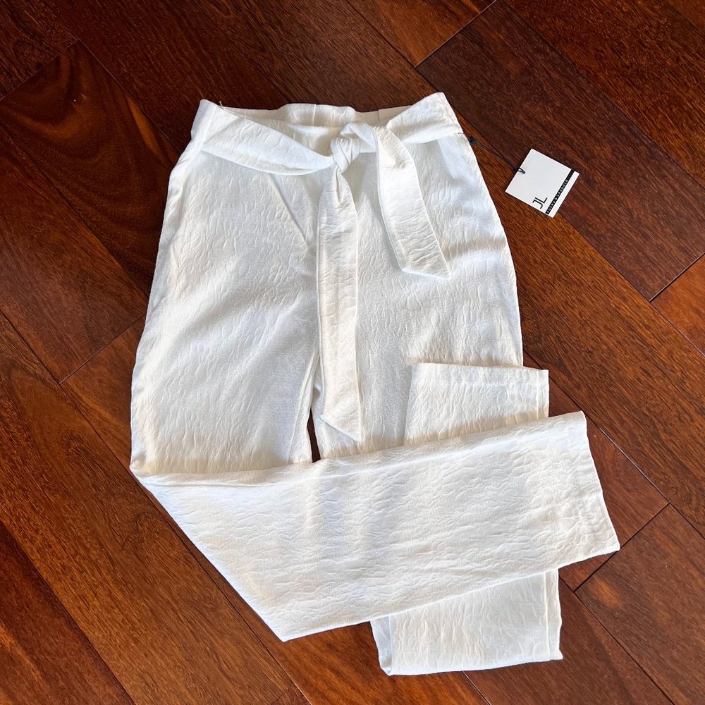 NWT - Jules Leopold Cream Slim leg pants S/Petite
